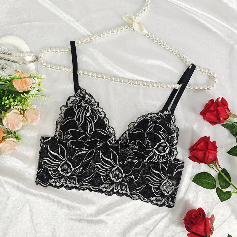 ☁️ Spicy|Ultra Crop Sheer Lace Cami Top