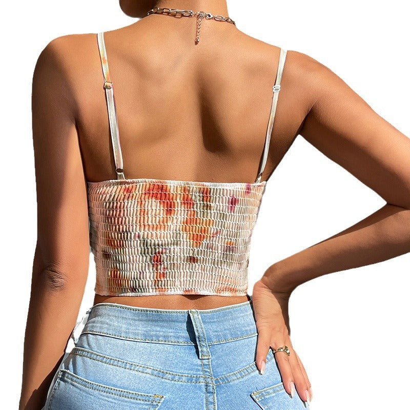 🌶 Spicy|Retro French Floral Bustier