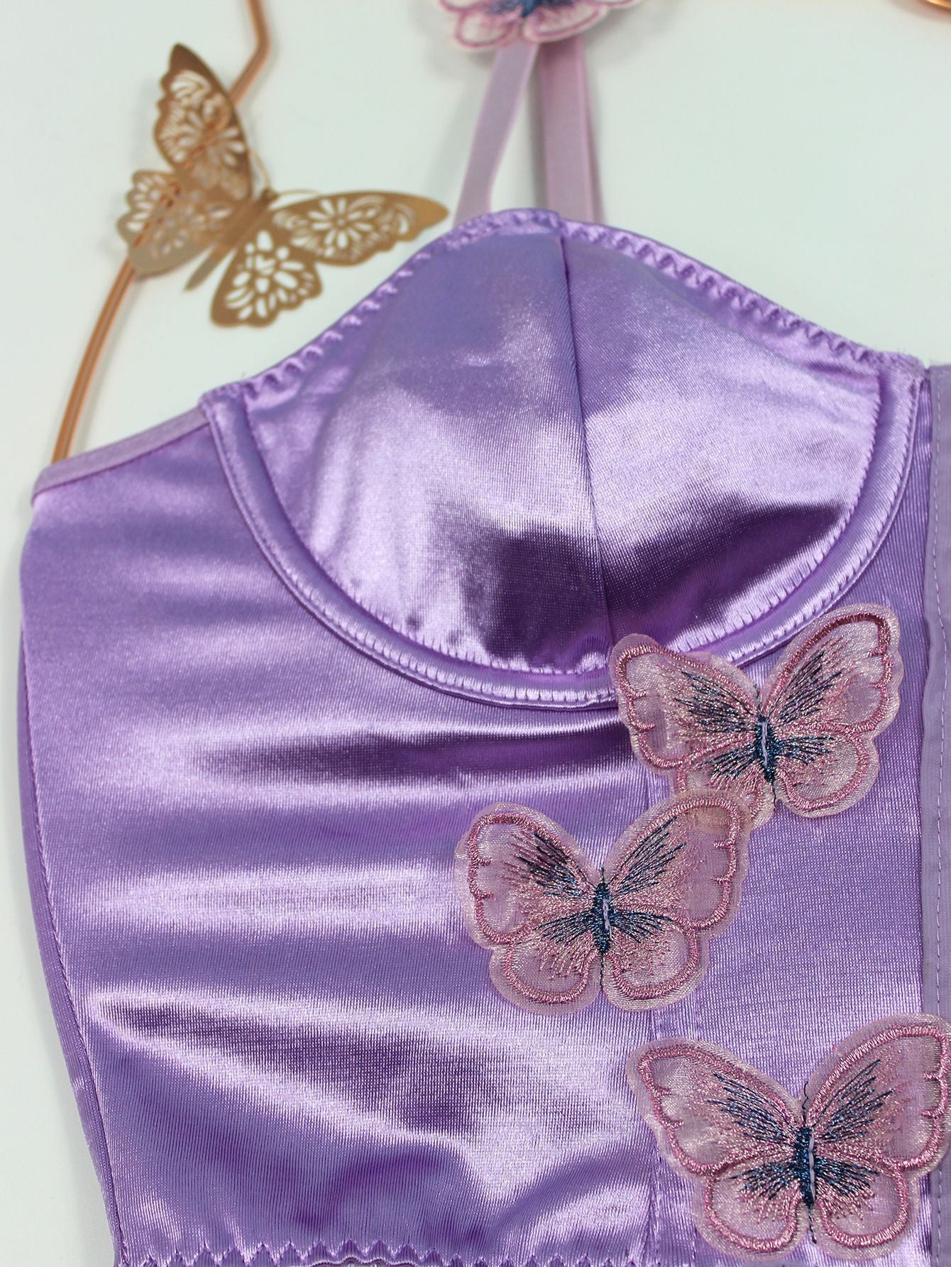 💘 Spicy | Underwire No-Pad Clasp Cami in Purple