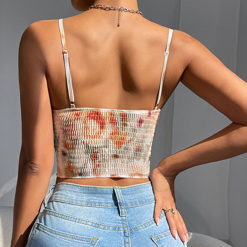 🌶 Spicy|Retro French Floral Bustier