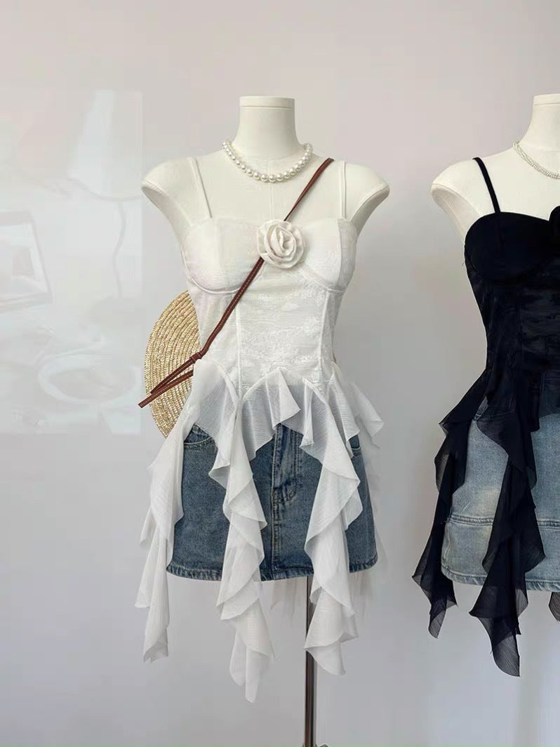🌸 Spicy|Asymmetrical Lace Boned Camisole