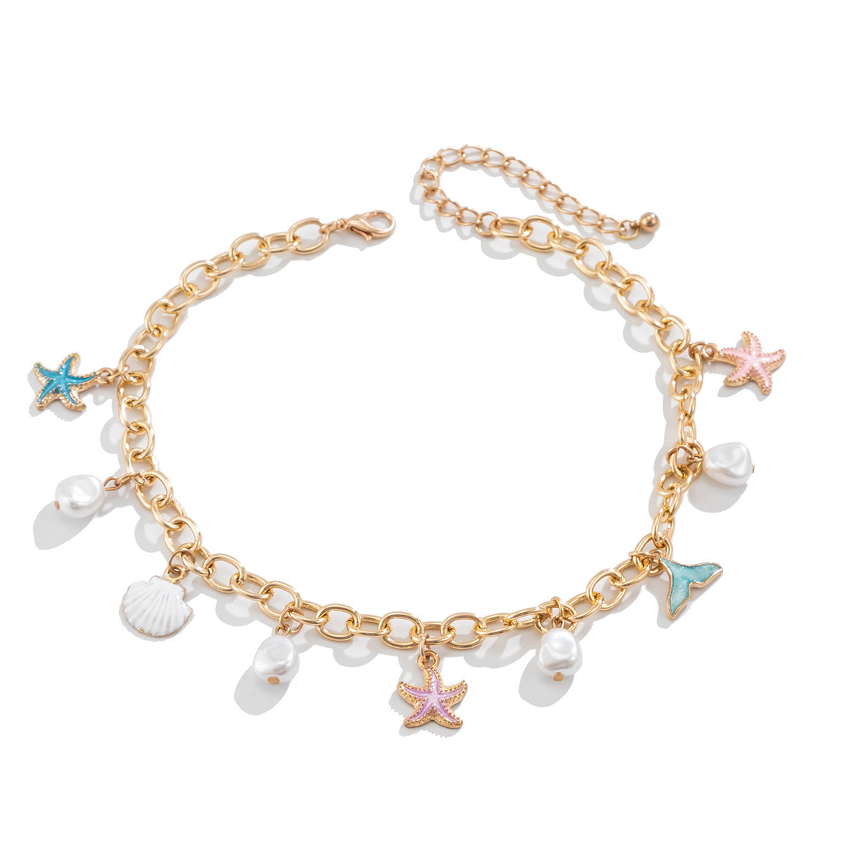 🐚 Necklace Set + Starfish Shell Layered Necklace – Ocean-Inspired Design