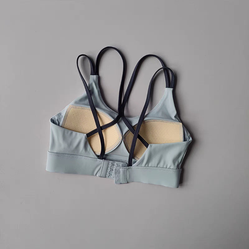 🧘 Sports | Shockproof Colorblock U-Back Yoga Top