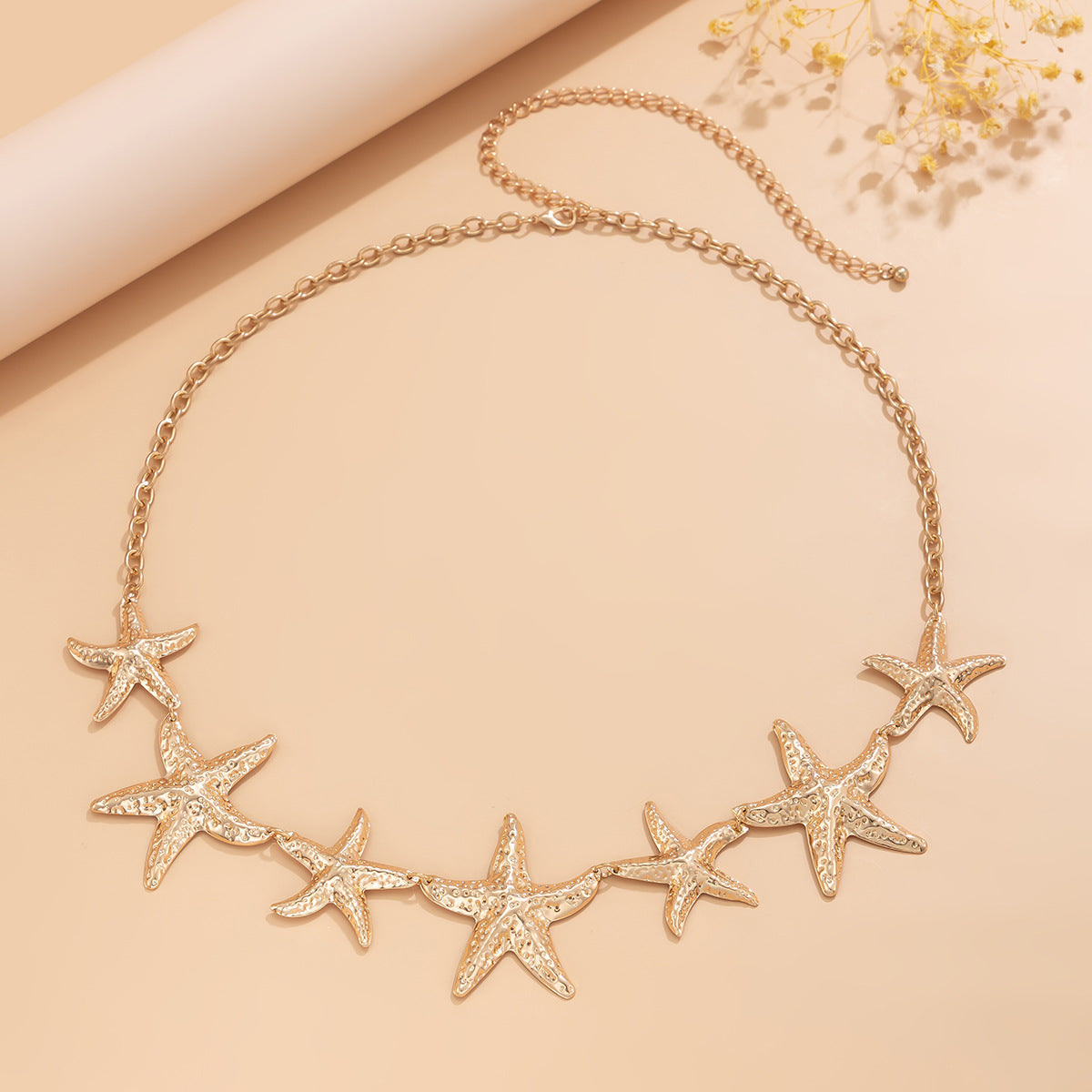 🌸 Waist Chain + Faux Pearl Starfish Floral Body Chain – Vacation Chic