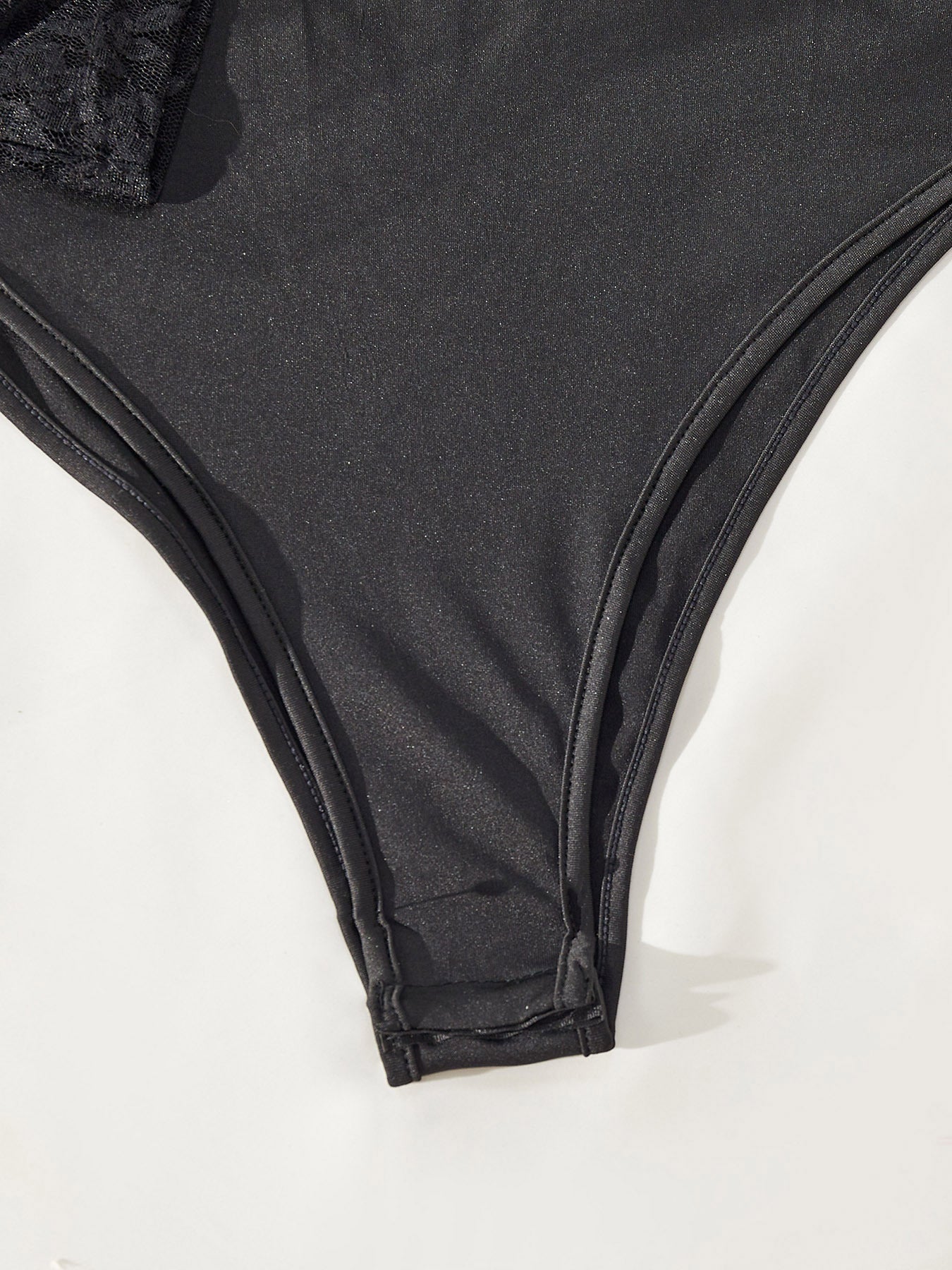 💘 Spicy | Lace Mesh Paneled Long Sleeve Sheer One-Piece
