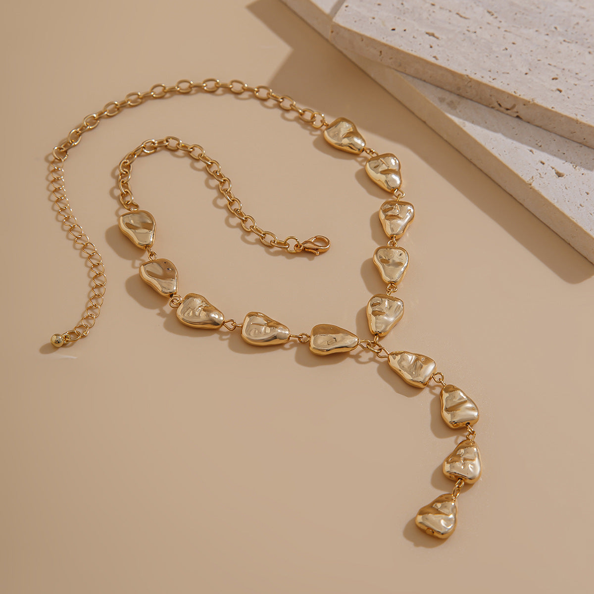 💧 Necklace + Irregular Waterdrop Pendant Baroque Necklace
