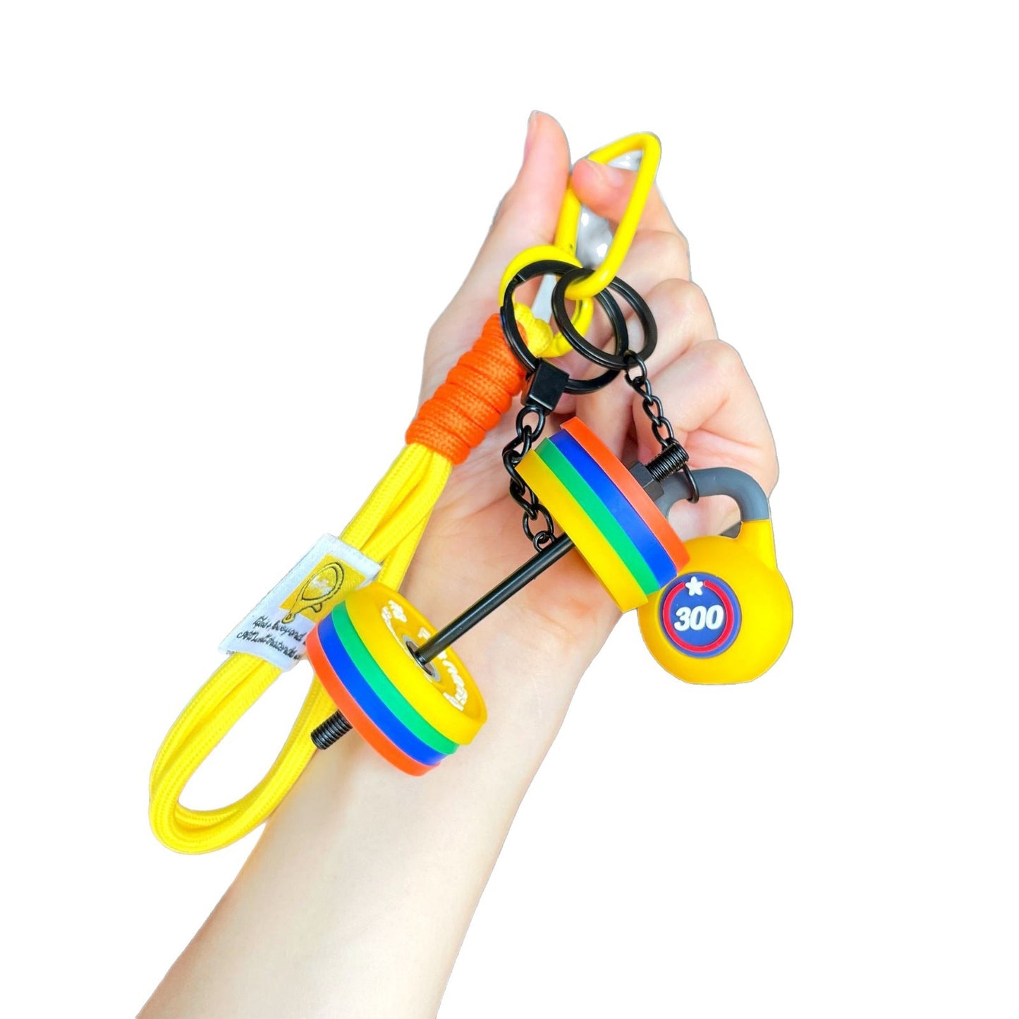 Removable Dumbbell Silicone Keychain — Fitness Gift for Active Girls