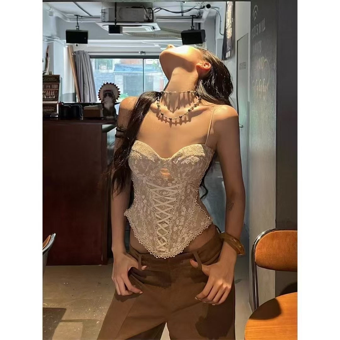 💫 Spicy|Lace Padded Boned Camisole Bustier