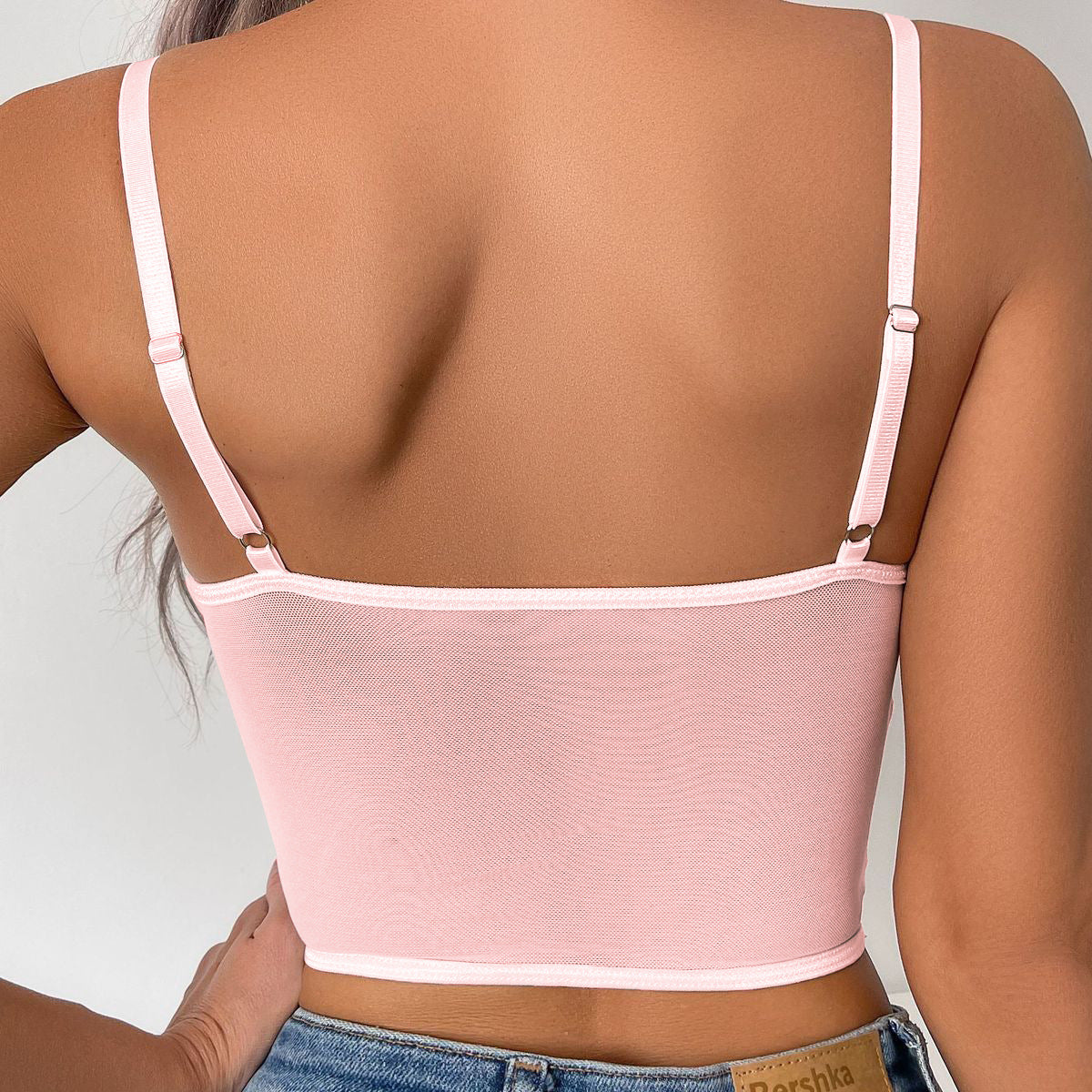 💘 Spicy | Lace-Trimmed Sheer Camisole Bralette