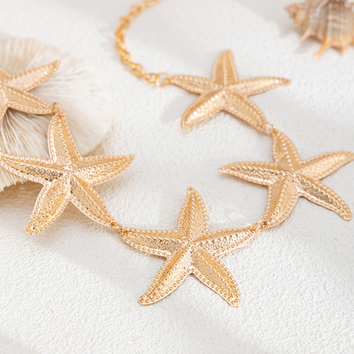 🌊 Waist Chain + Braided Starfish Shell Body Chain – Boho Beachwear Style