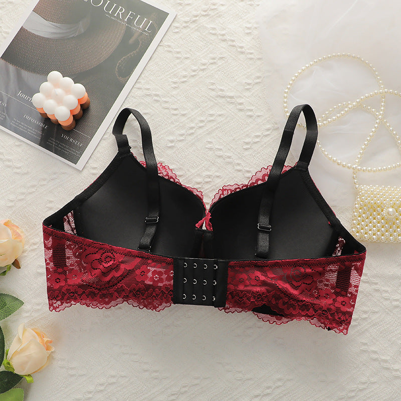 🖤 Spicy|Waist-Cinching Spaghetti Strap Ruffle Trim Bra