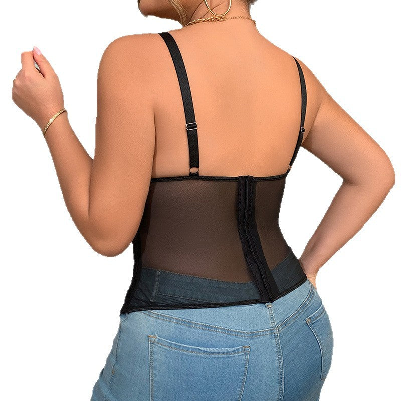 🖤 Sculpt+ | Lace Mesh Bustier for Curvy Babes