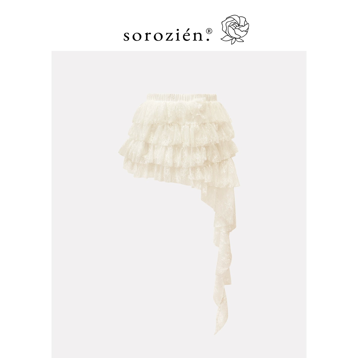 🌺 Spicy|Lace Boned Corset Top & Irregular Ruffle Skirt Set