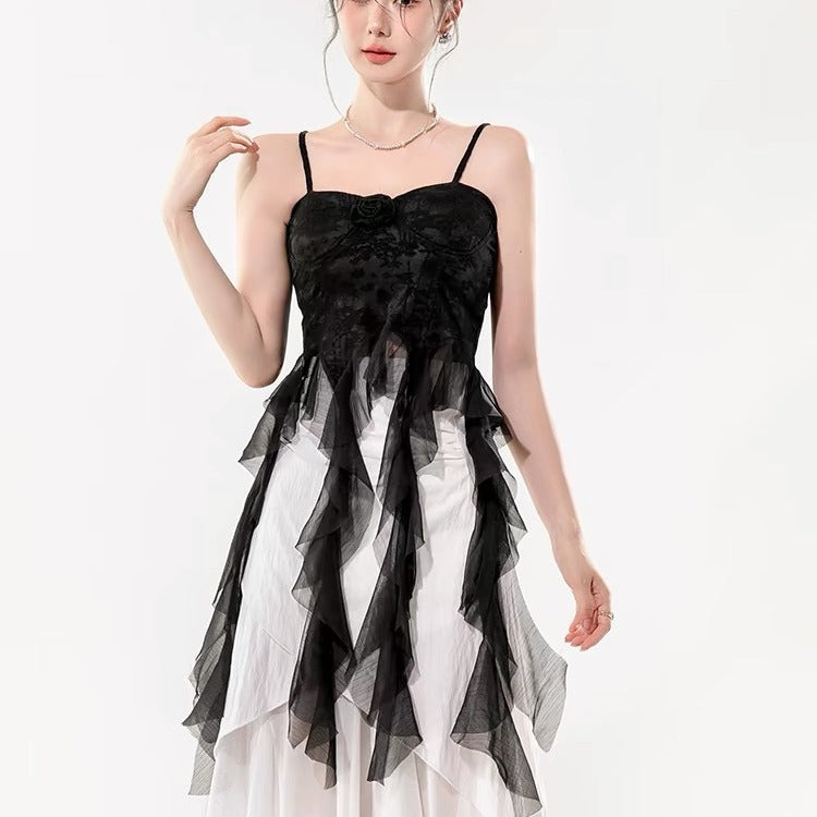 🌸 Spicy|Asymmetrical Lace Boned Camisole