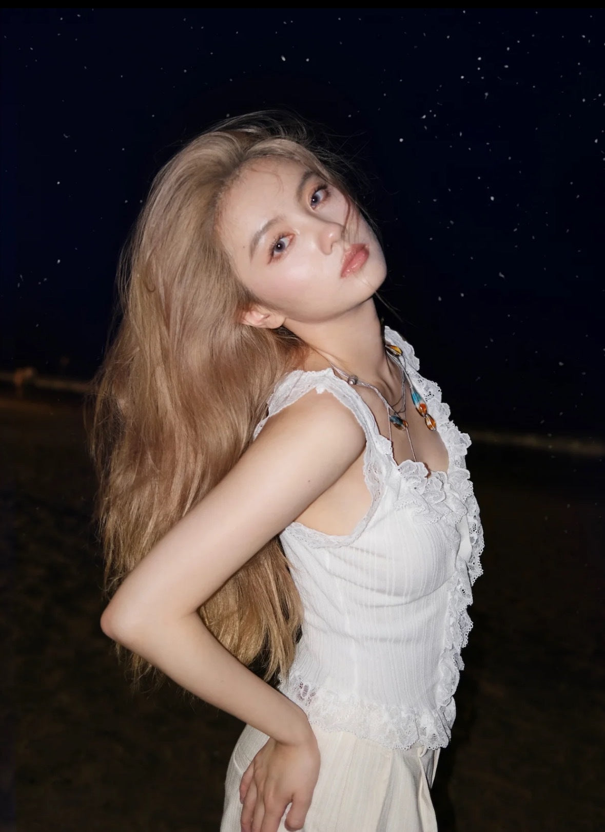 🖤 Spicy|White Lace Trim Bustier Crop Top