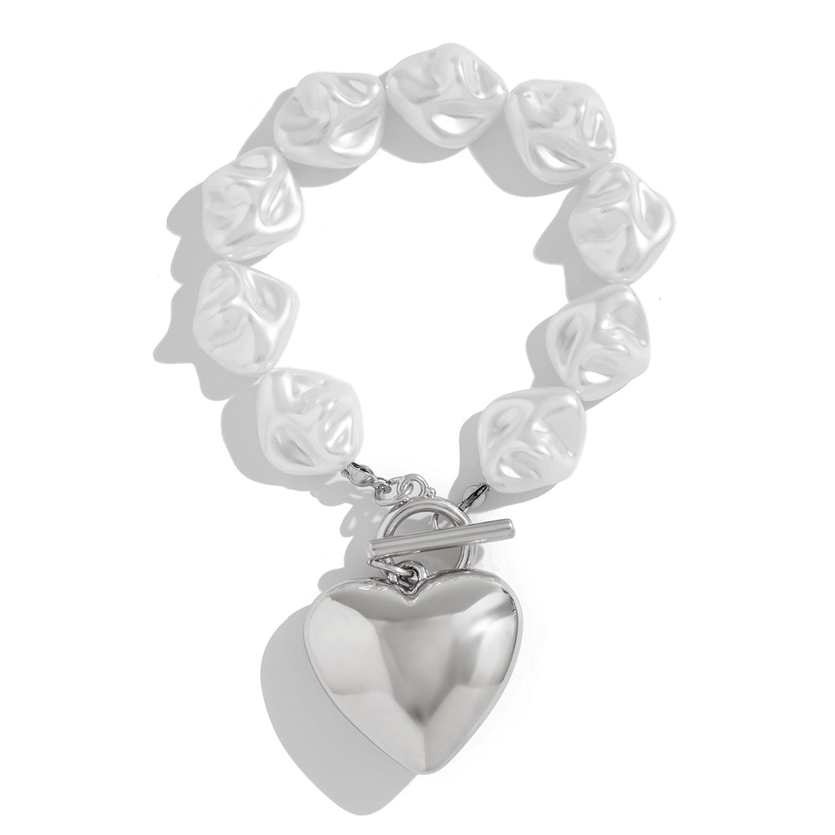 💘 Necklace Set + Hollow Heart Pearl Bead Layered Necklace