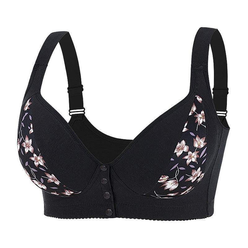 🎀 Sculpt+|Printed Lingerie Bra - Black Color