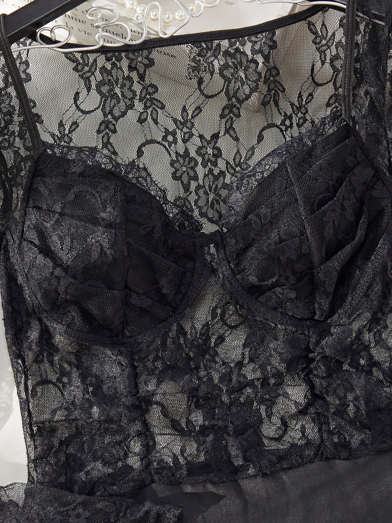 💘 Spicy | Lace Mesh Paneled Long Sleeve Sheer One-Piece