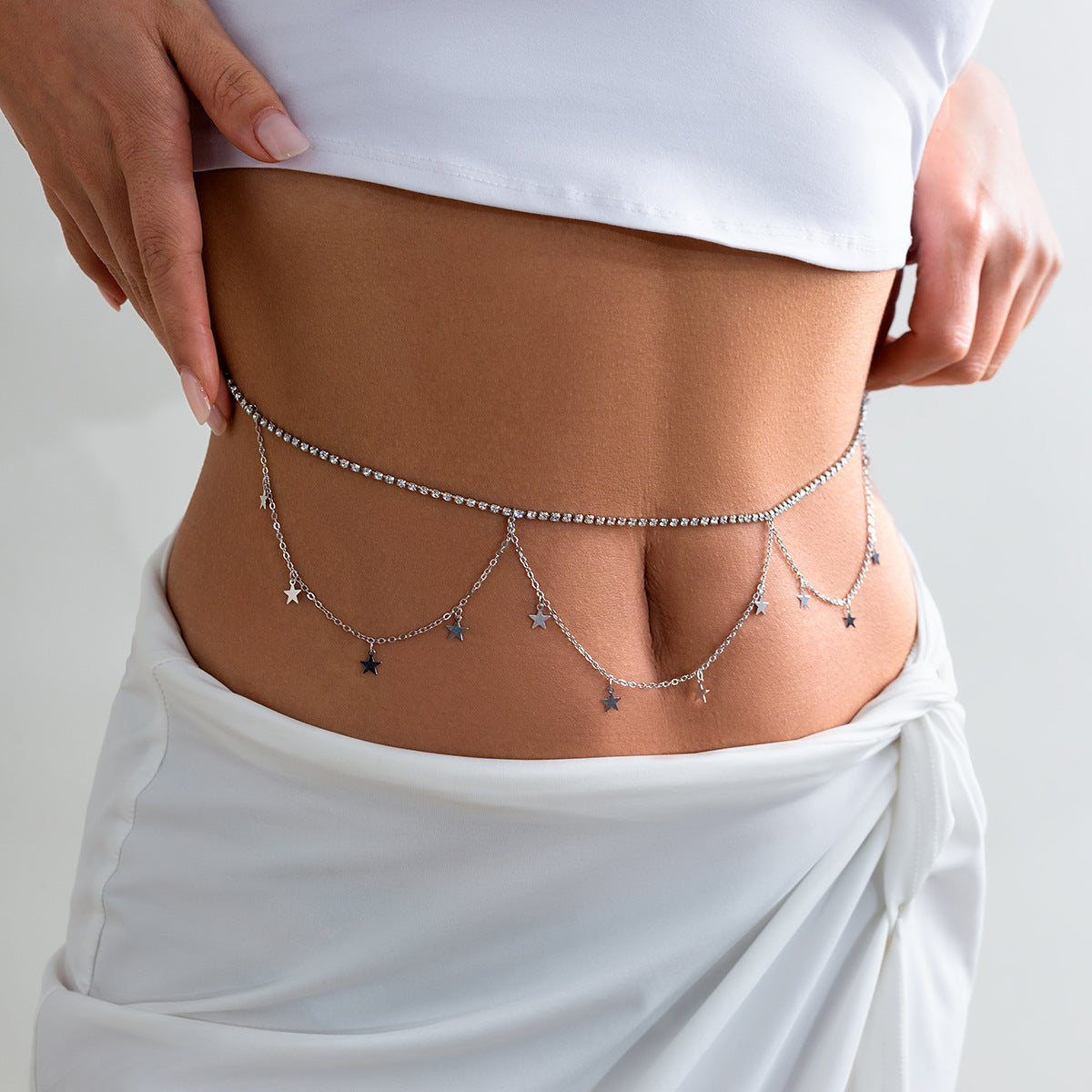 ✝️ Waist Chain + Cross Fringe Metal Body Chain – Vacation Style