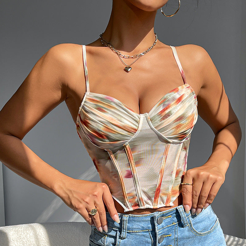 🌶 Spicy|Retro French Floral Bustier