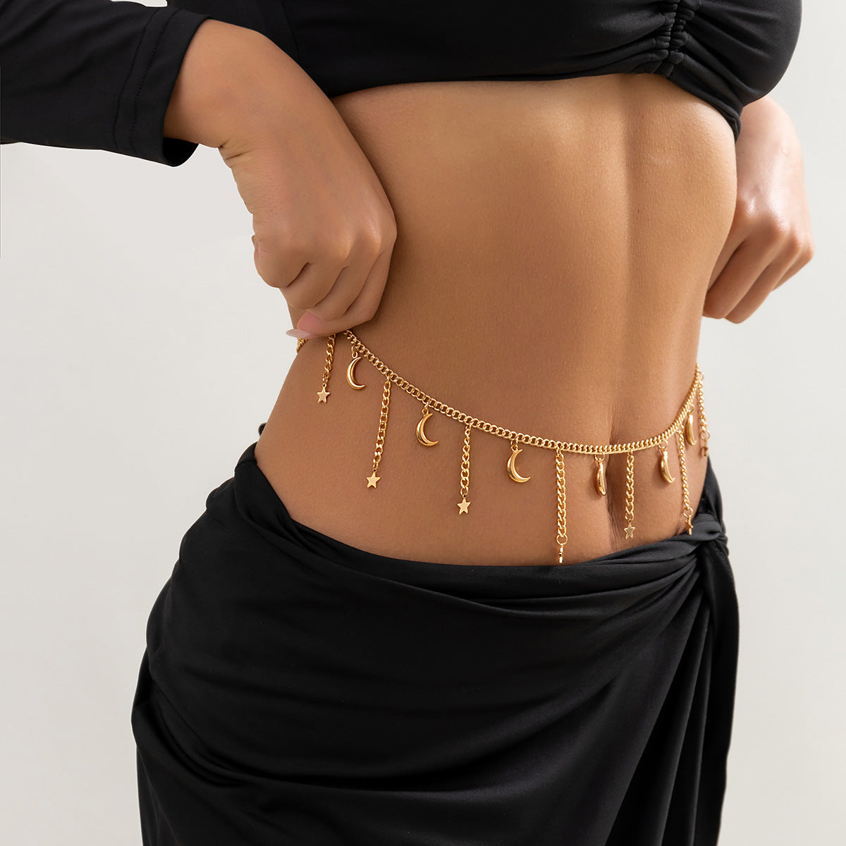 ✝️ Waist Chain + Cross Fringe Metal Body Chain – Vacation Style