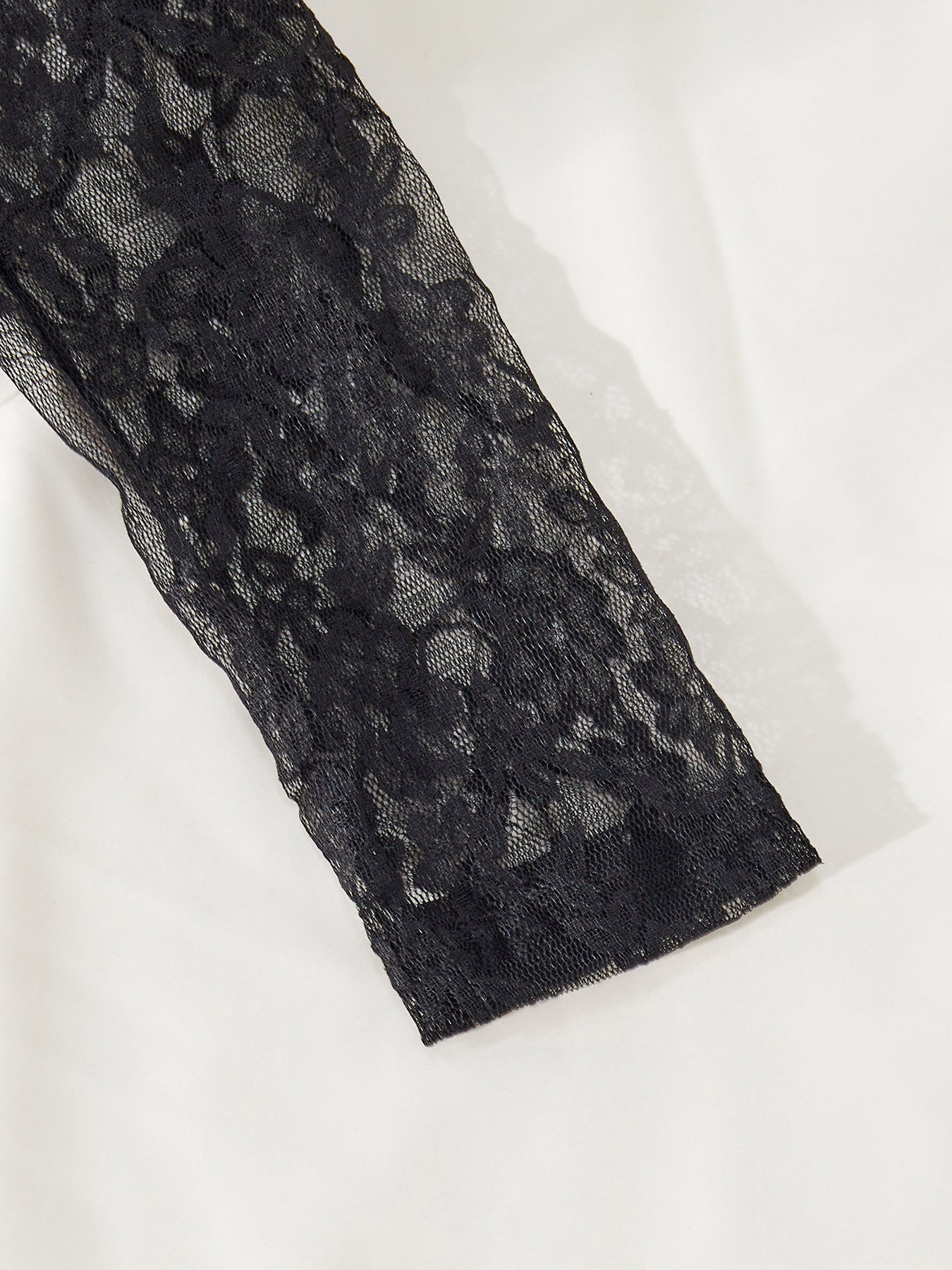💘 Spicy | Lace Mesh Paneled Long Sleeve Sheer One-Piece
