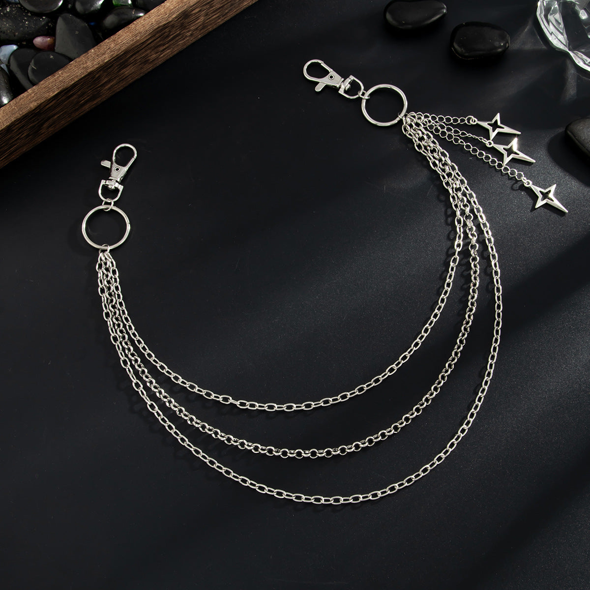 ✝️ Waist Chain + Cross Pendant Multi-Layer Chain Belt – Punk Street Style
