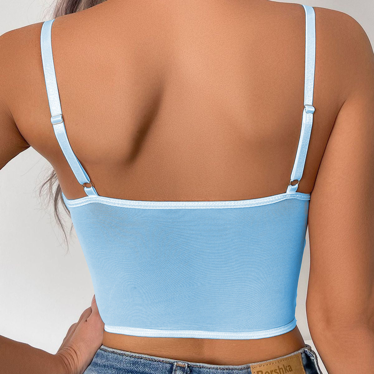 💘 Spicy | Lace-Trimmed Sheer Camisole Bralette