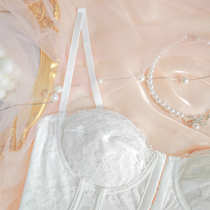 🕊️ Spicy | Lace Buckle-Front Backless Bustier