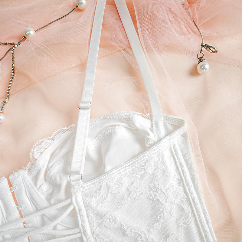 🕊️ Spicy | Lace Buckle-Front Backless Bustier