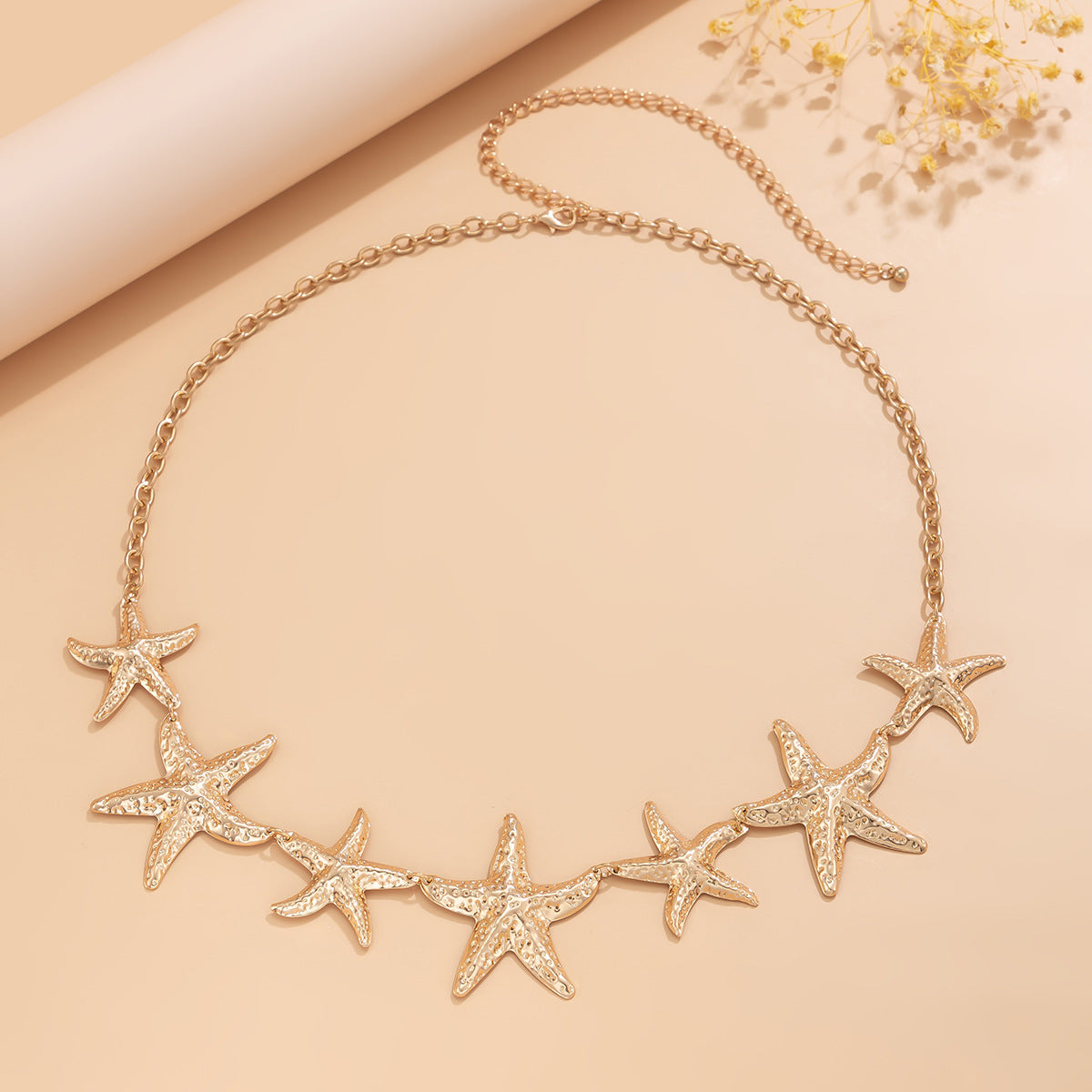 🌸 Waist Chain + Faux Pearl Starfish Floral Body Chain – Vacation Chic