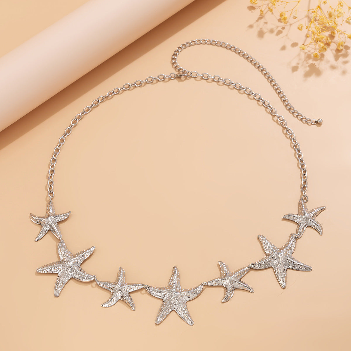🌸 Waist Chain + Faux Pearl Starfish Floral Body Chain – Vacation Chic