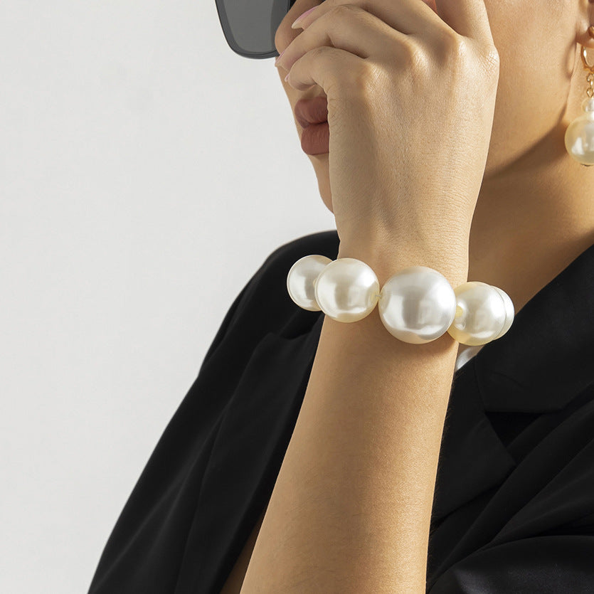 🐚 Necklace + Beaded Faux Pearl Retro Chain – Minimalist Ethnic Touch