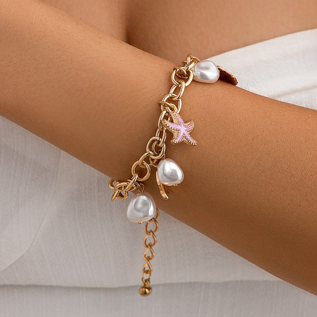 🐚 Necklace Set + Starfish Shell Layered Necklace – Ocean-Inspired Design
