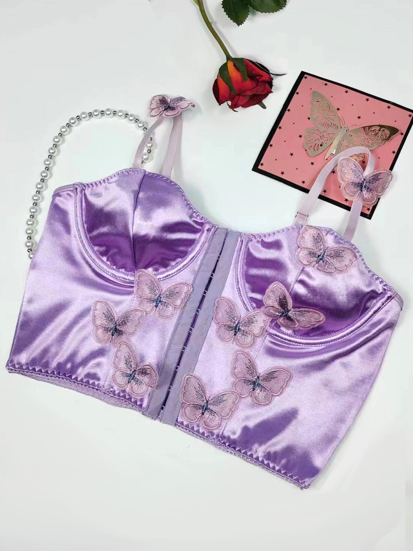 💘 Spicy | Underwire No-Pad Clasp Cami in Purple