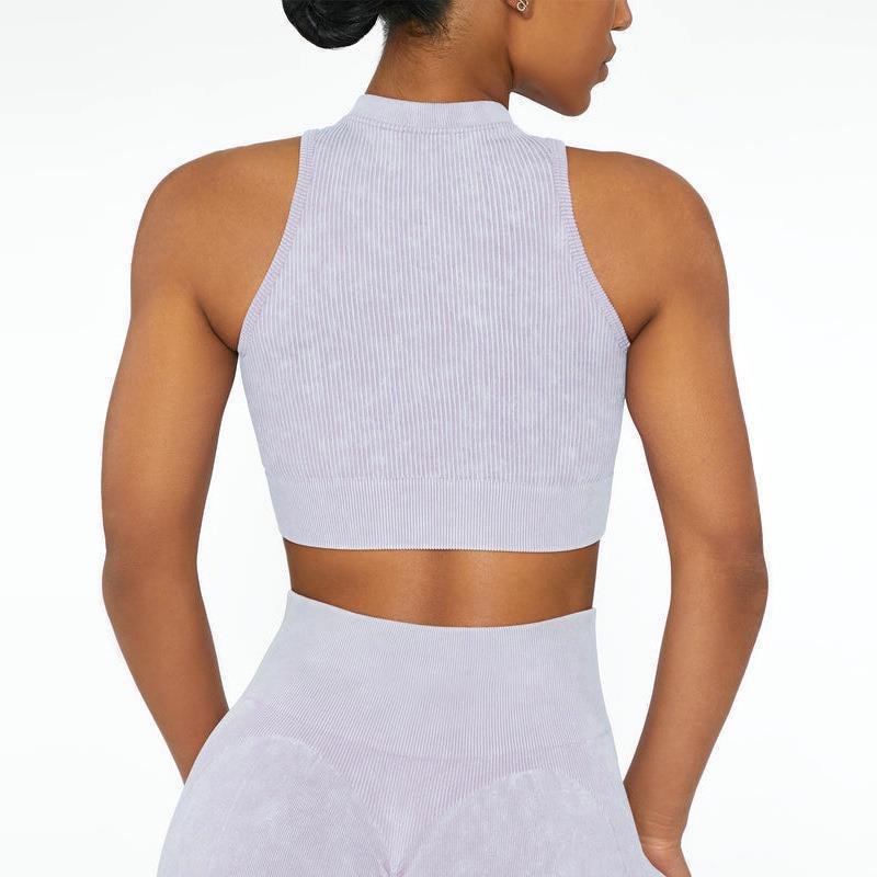 ⚡ Sports | Zip-Front Ribbed Cutout
