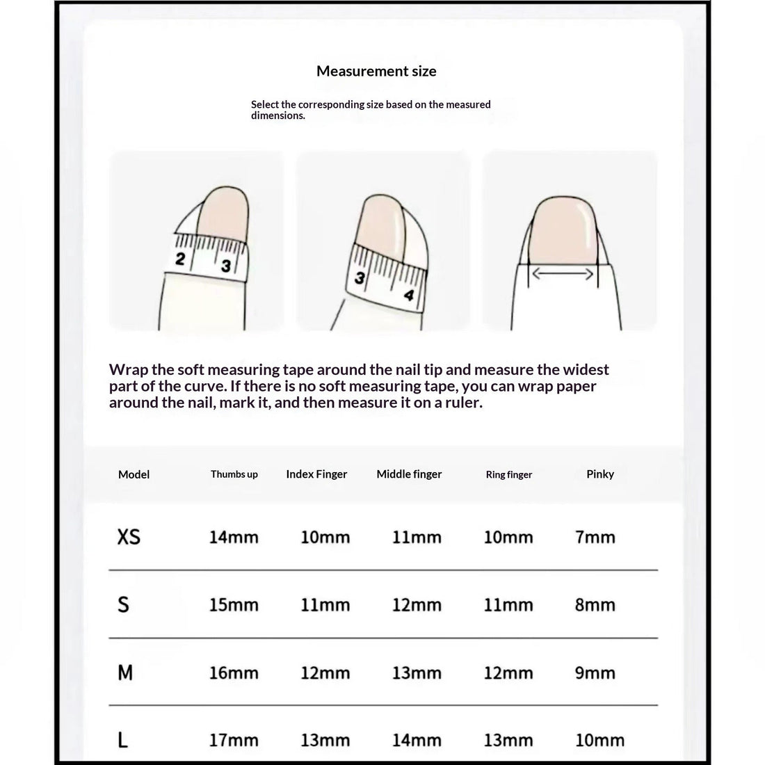 How to Choose Your Press-On Nail Size