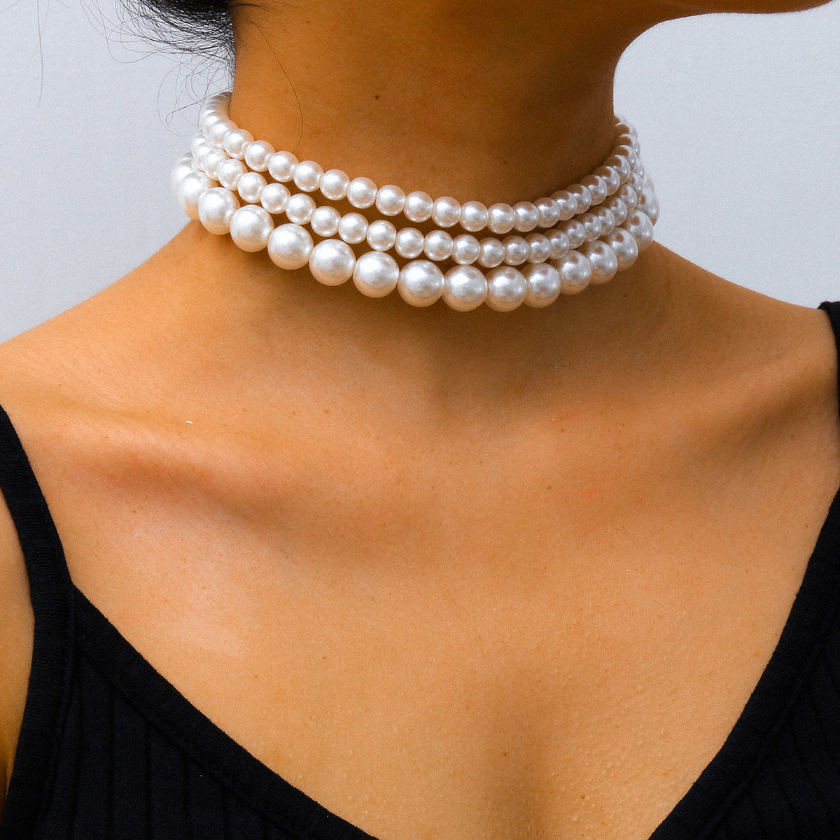 🏝️ Necklace + Boho Multi-Layer Pearl Necklace – Street Chic Pendant Stack