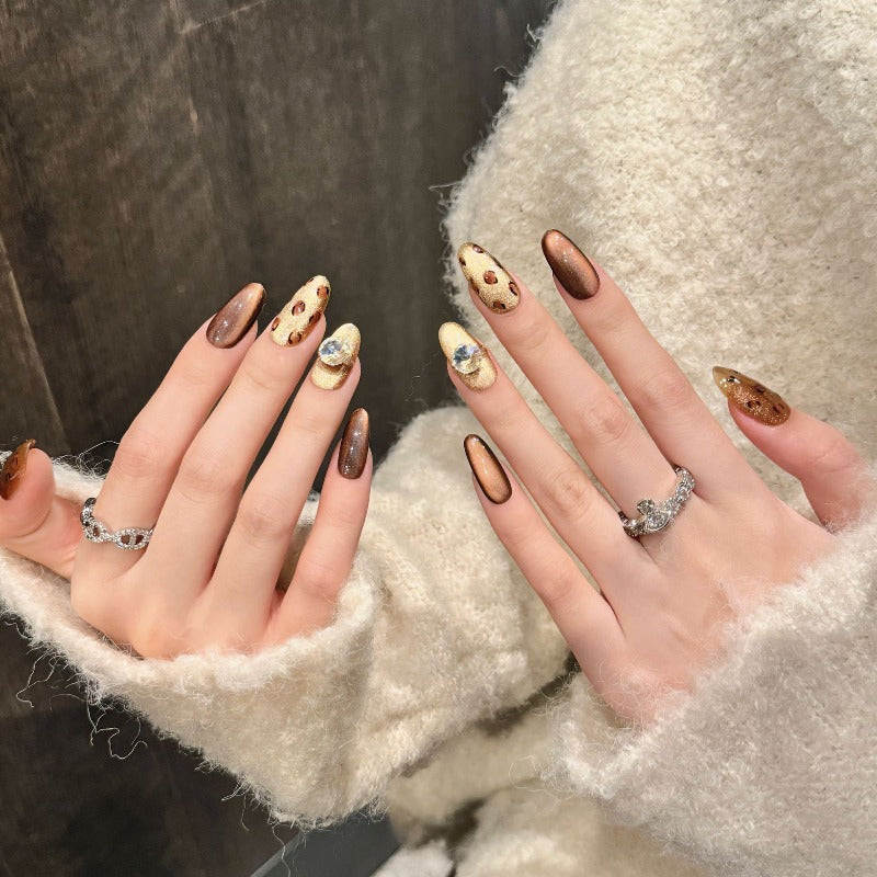 Leopard Glow Nails