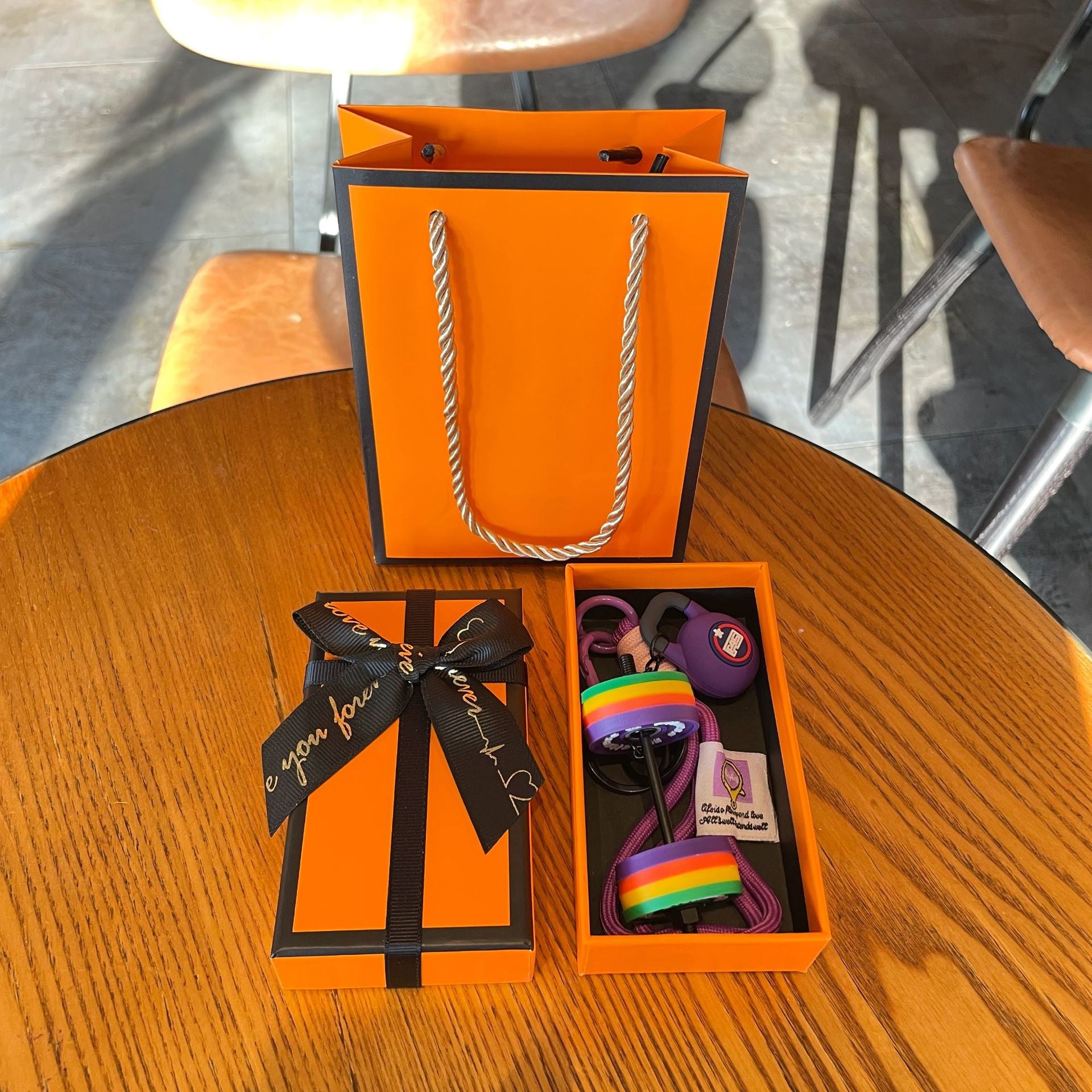 Dumbbell Silicone Keychain