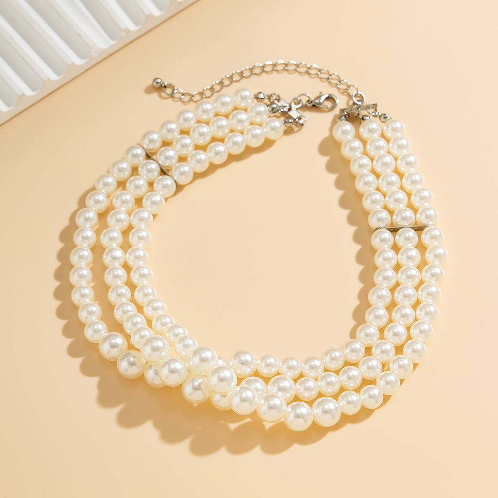 📿 Choker + Handmade Layered Pearl Necklace – Street Snap Favorite