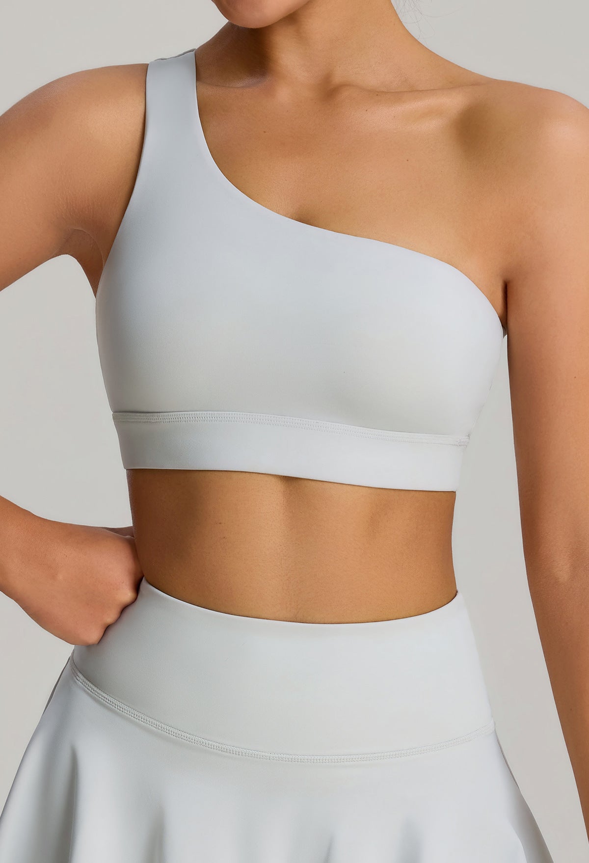 FlexBare AeroBra – One-Shoulder CloudTouch Sports Top