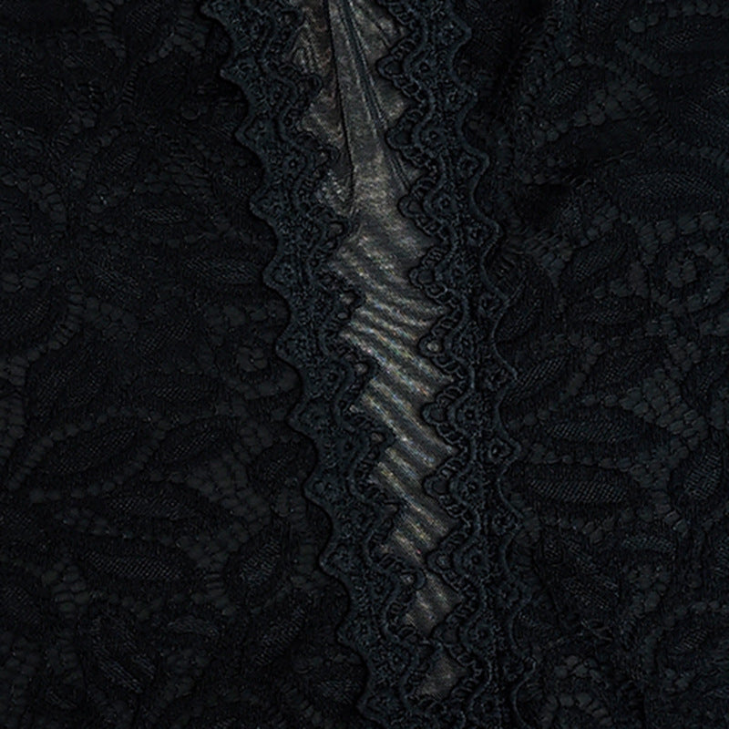 🖤 Sculpt+ | Lace Panel Diamond Mesh Shaping Bodysuit
