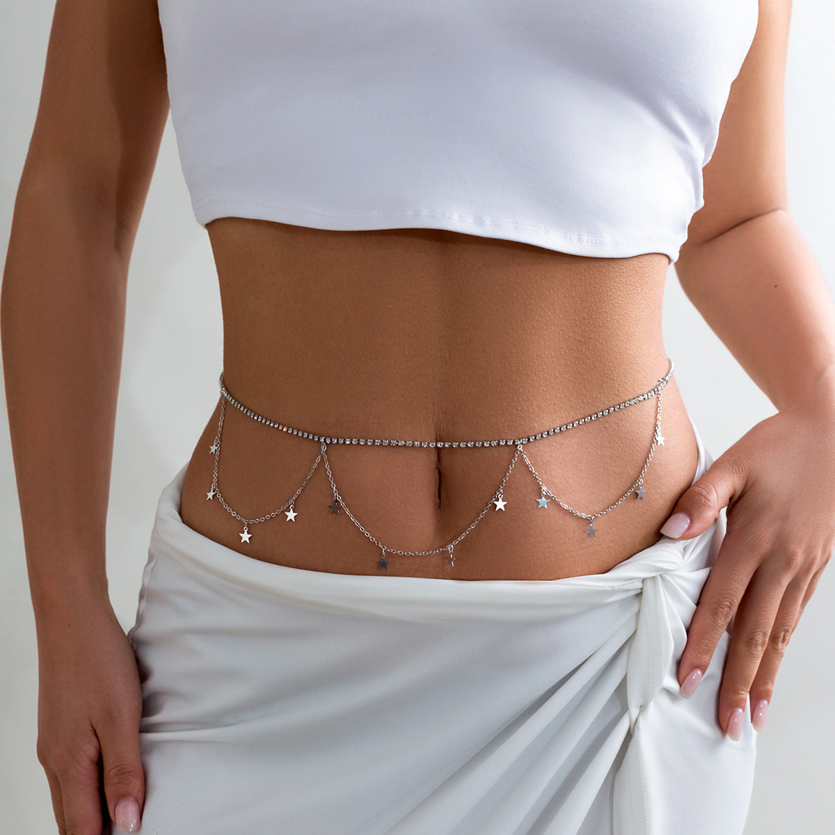 ✝️ Waist Chain + Cross Fringe Metal Body Chain – Vacation Style