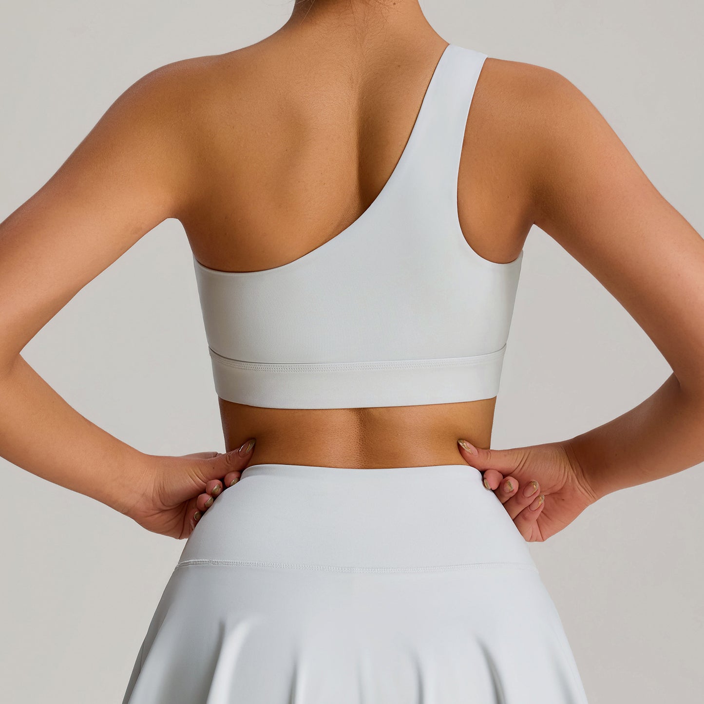 FlexBare AeroBra – One-Shoulder CloudTouch Sports Top