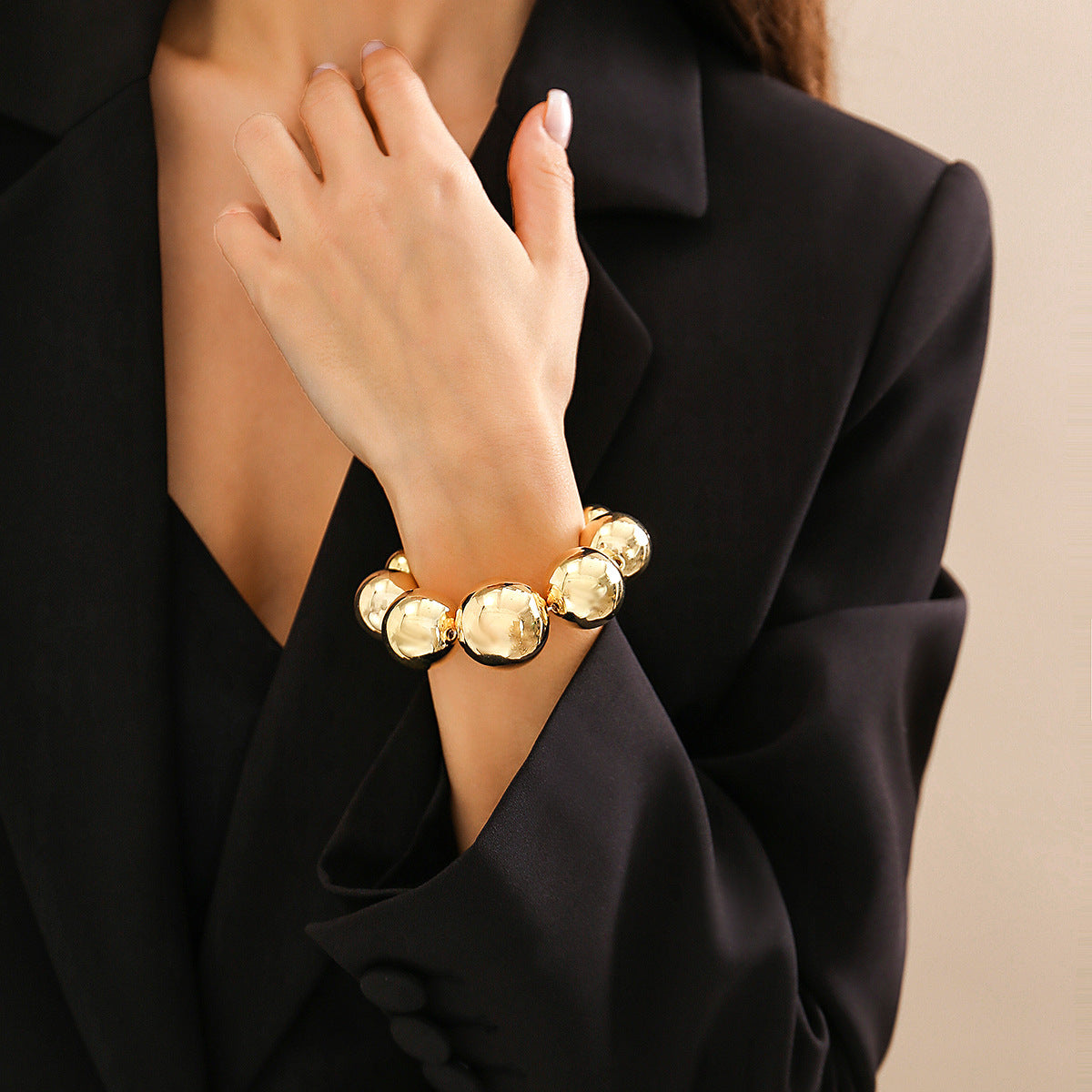 💥 Necklace + Punk Geometric Beaded Choker – Bold Statement