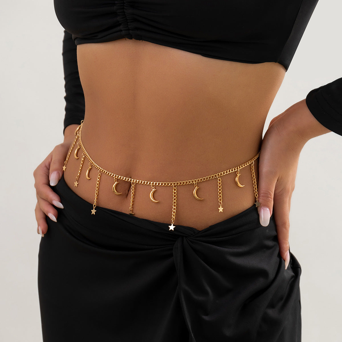 ✝️ Waist Chain + Cross Fringe Metal Body Chain – Vacation Style