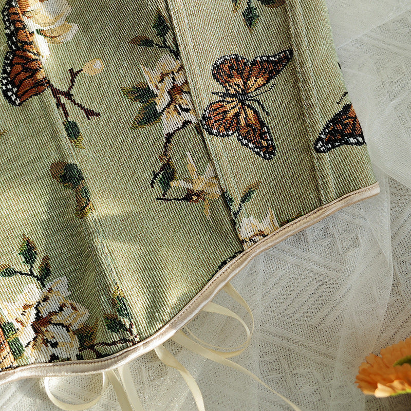 🌸 Spicy | French Floral Bow Tie Slimming Camisole