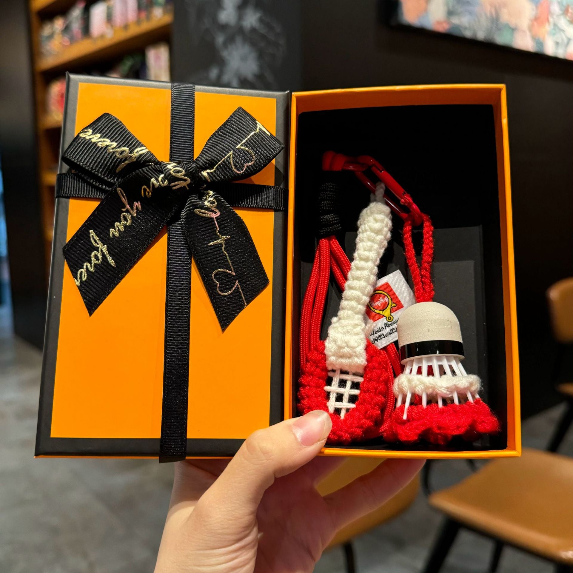 🏸 Crochet Badminton Keychain