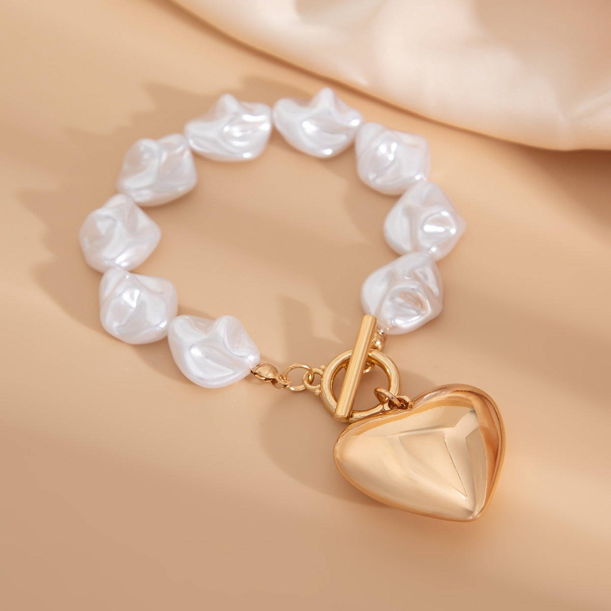 💘 Necklace Set + Hollow Heart Pearl Bead Layered Necklace